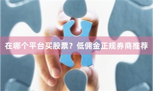 在哪个平台买股票？低佣金正规券商推荐